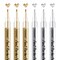 6 Pieces Paint Pen Gold Silver Metallic Permanent Acrylic Markers Set for Fabric Glass Rock Wooden Ceramic Leather Tire Painting, 0.7mm Extra Fine Tip (3pcs Gold+3pcs Silver)